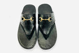 Premium Black Casual Slippers with Buckle