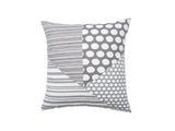 Clotilde Grey Cotton Premium Cushion Cover