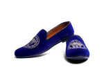 Blue Velvet Emboroidered Shoes
