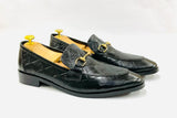 Stefania Black Leather Shoe
