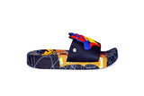 Kids Imported High Quality Casual Slippers With Elastic - Navy Blue