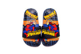 Kids Imported High Quality Casual Slippers With Elastic - Navy Blue
