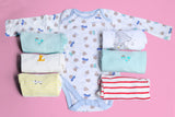 Pack of 7 - Imported Pure Cotton Full Sleeve Baby BodySuits ( Rompers )- DEBLS