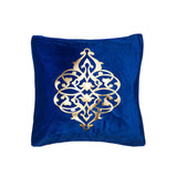 Blue Darcey gold foil Cushion Cover
