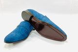 Sapphire Blue Suede Leather Shoe