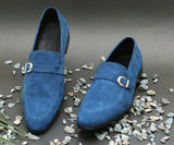 Blue Leather Suede with Leather Sole - Daily Essentials